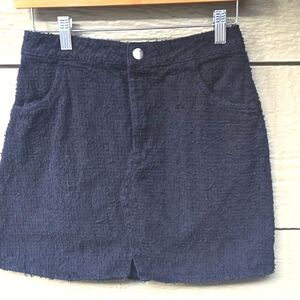 Zara textured black mini skirt S NWT NEW